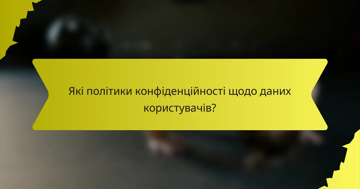 Які політики конфіденційності щодо даних користувачів?